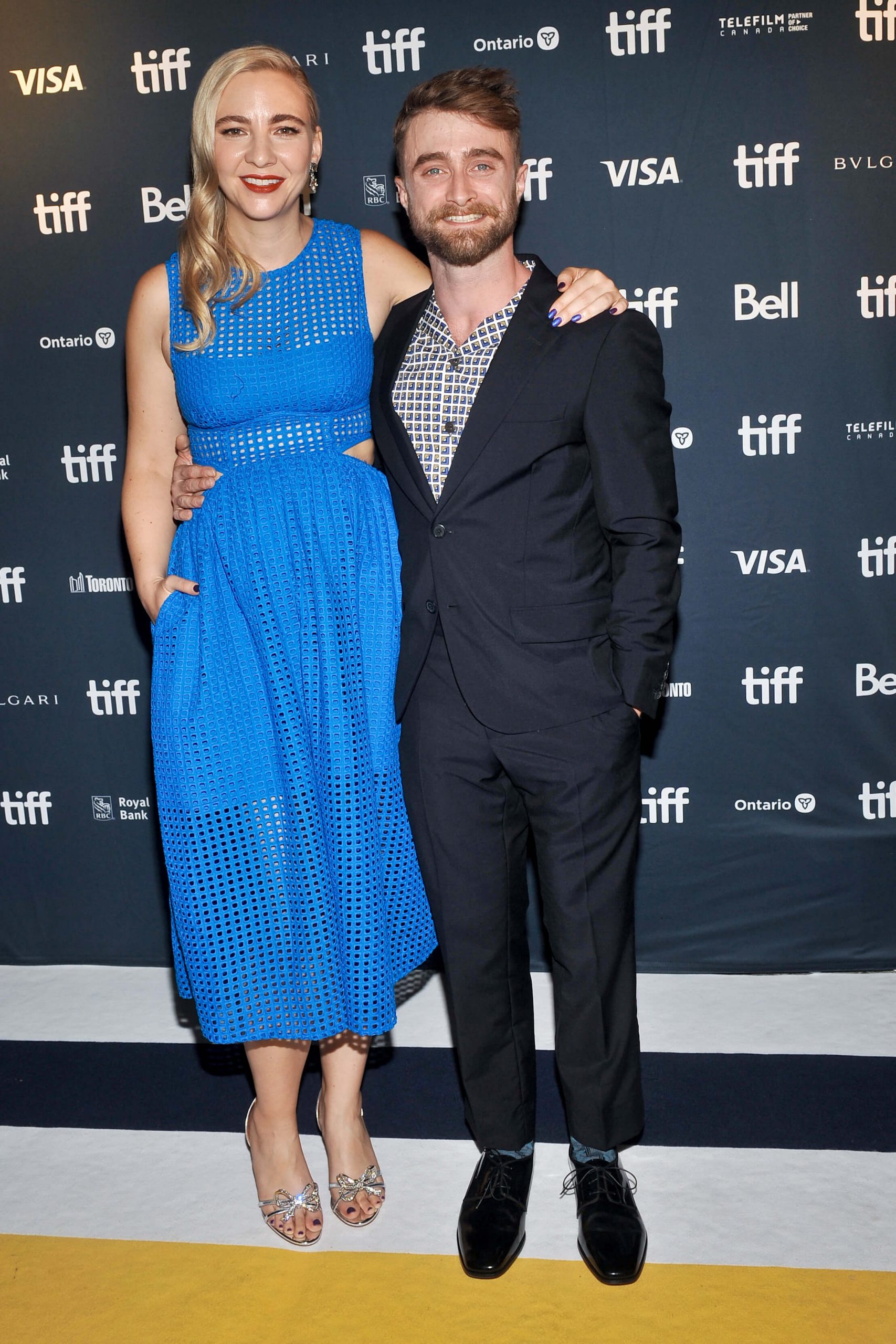 Erin Darke and Daniel Radcliffe attend the "Weird: The Al Yankovic Story" Premiere during the 2022 Toronto International Film Festival at Royal Alexandra Theatre on September 08, 2022 in Toronto, Ontario.