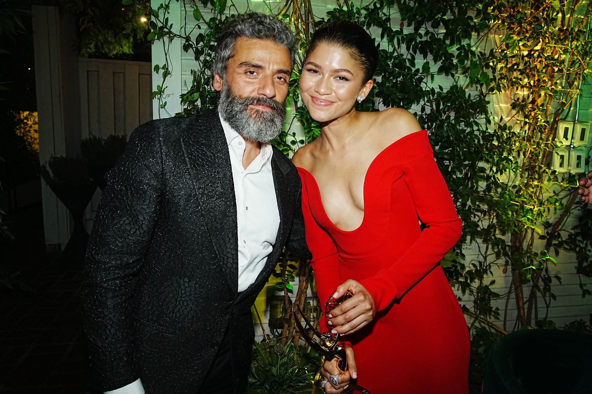 Oscar Isaac and Zendaya attends HBO / HBO Max Emmy Nominees Reception at San Vicente Bungalows on September 12, 2022 in West Hollywood, California.