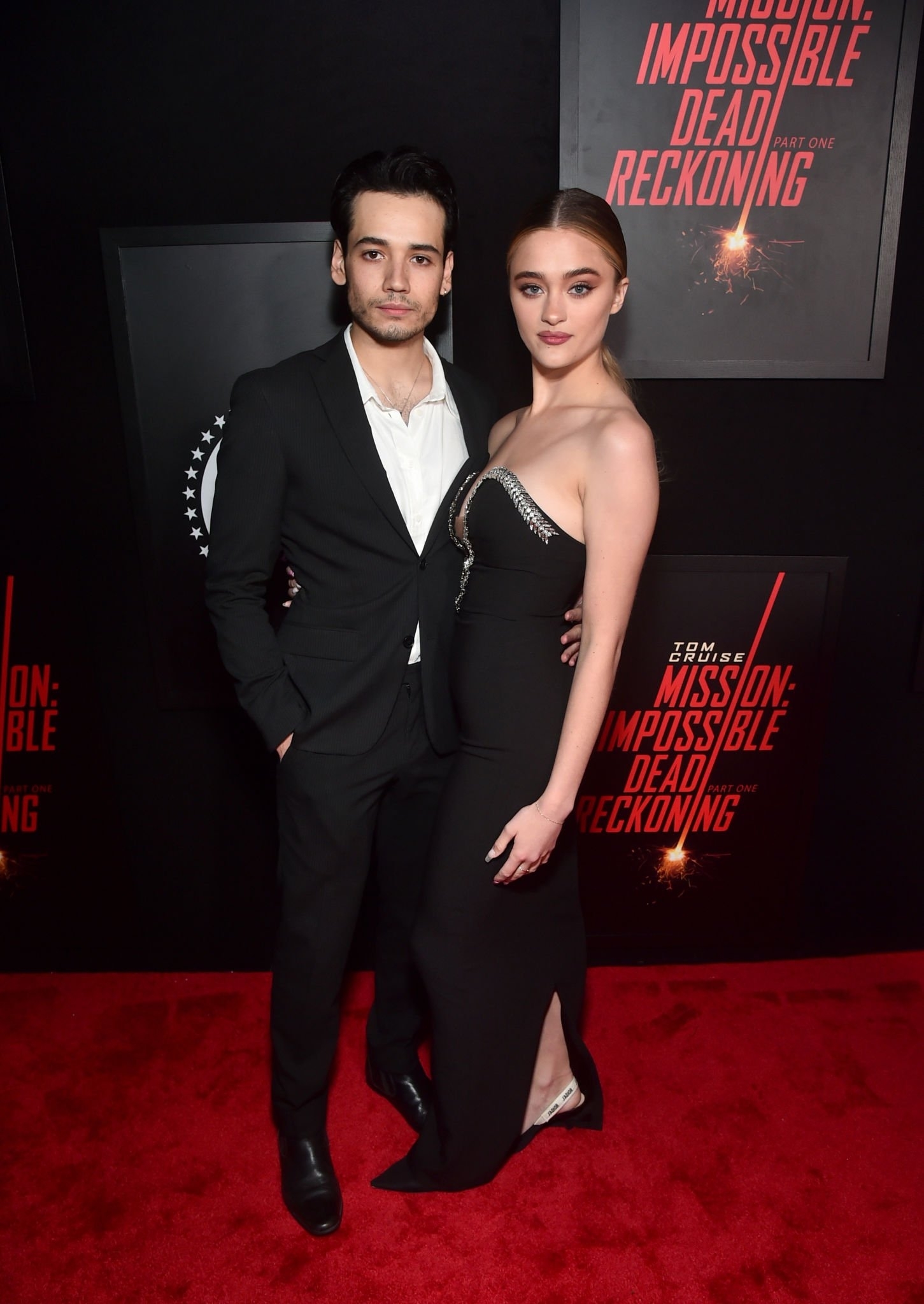 (L-R) Alejandro Ahara and Lizzy Greene attend a Young Hollywood Screening of "Mission: Impossible - Dead Reckoning Part One" presented by Paramount Pictures and Skydance at the Paramount Theatre on June 26, 2023, in Los Angeles, California.