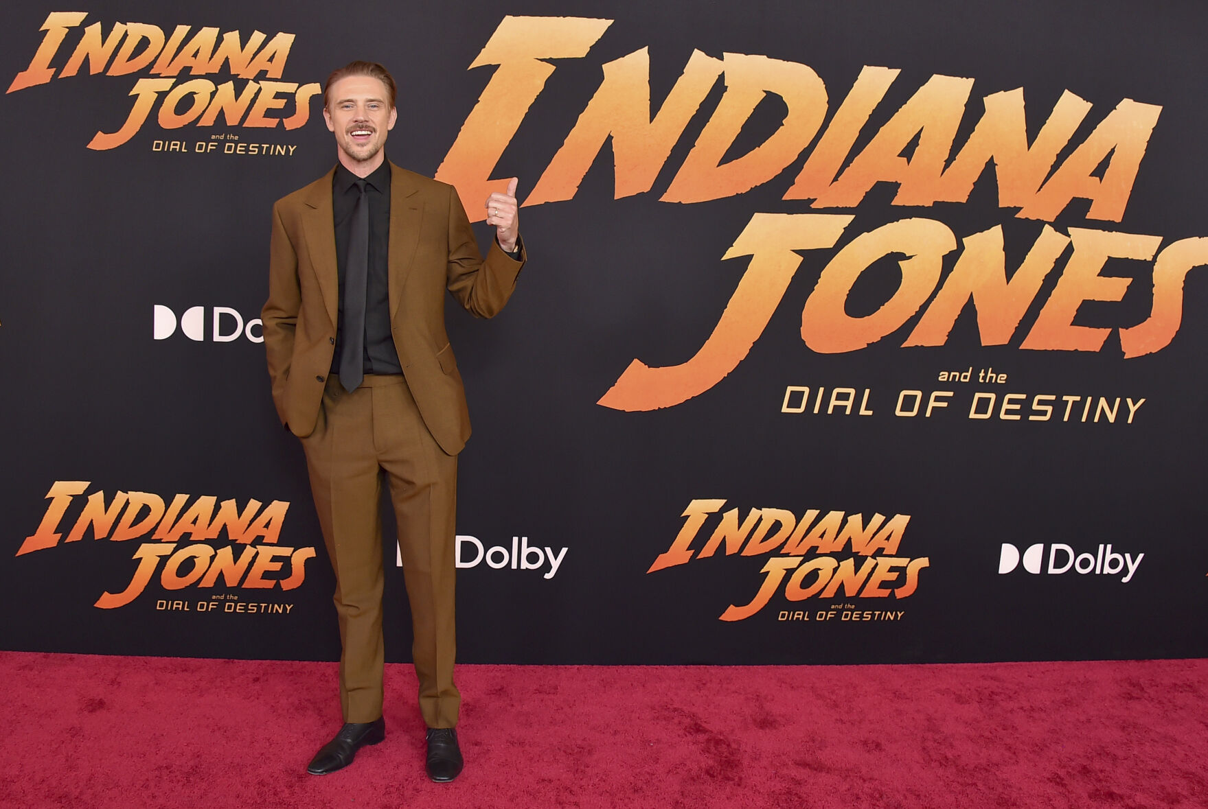 Boyd Holbrook arrives at the premiere of "Indiana Jones and the Dial of Destiny," Wednesday, June 14, 2023, at El Capitan Theatre in Los Angeles.