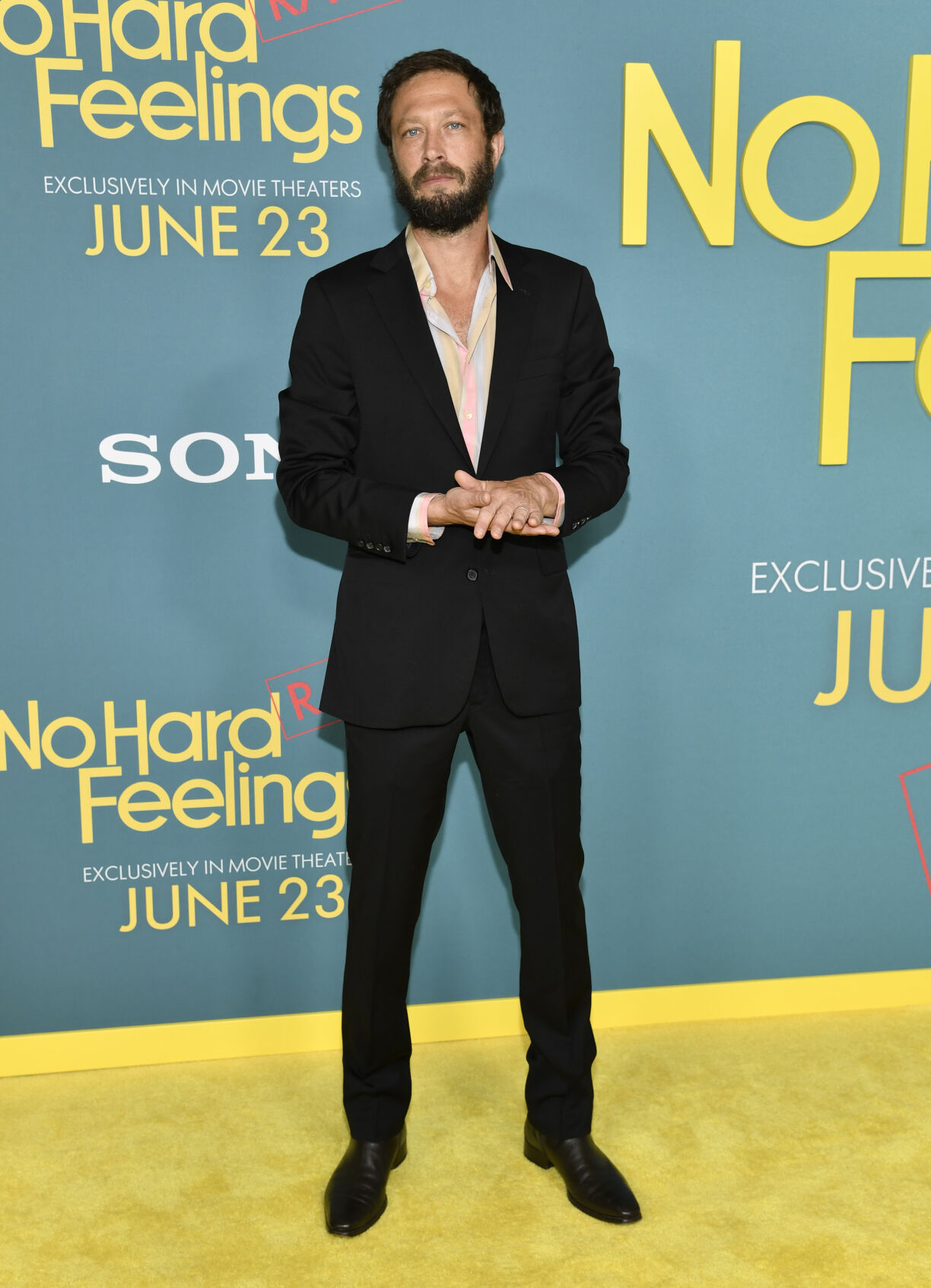 Ebon Moss-Bachrach attends the premiere for "No Hard Feelings" at AMC Lincoln Square on Tuesday, June 20, 2023, in New York.