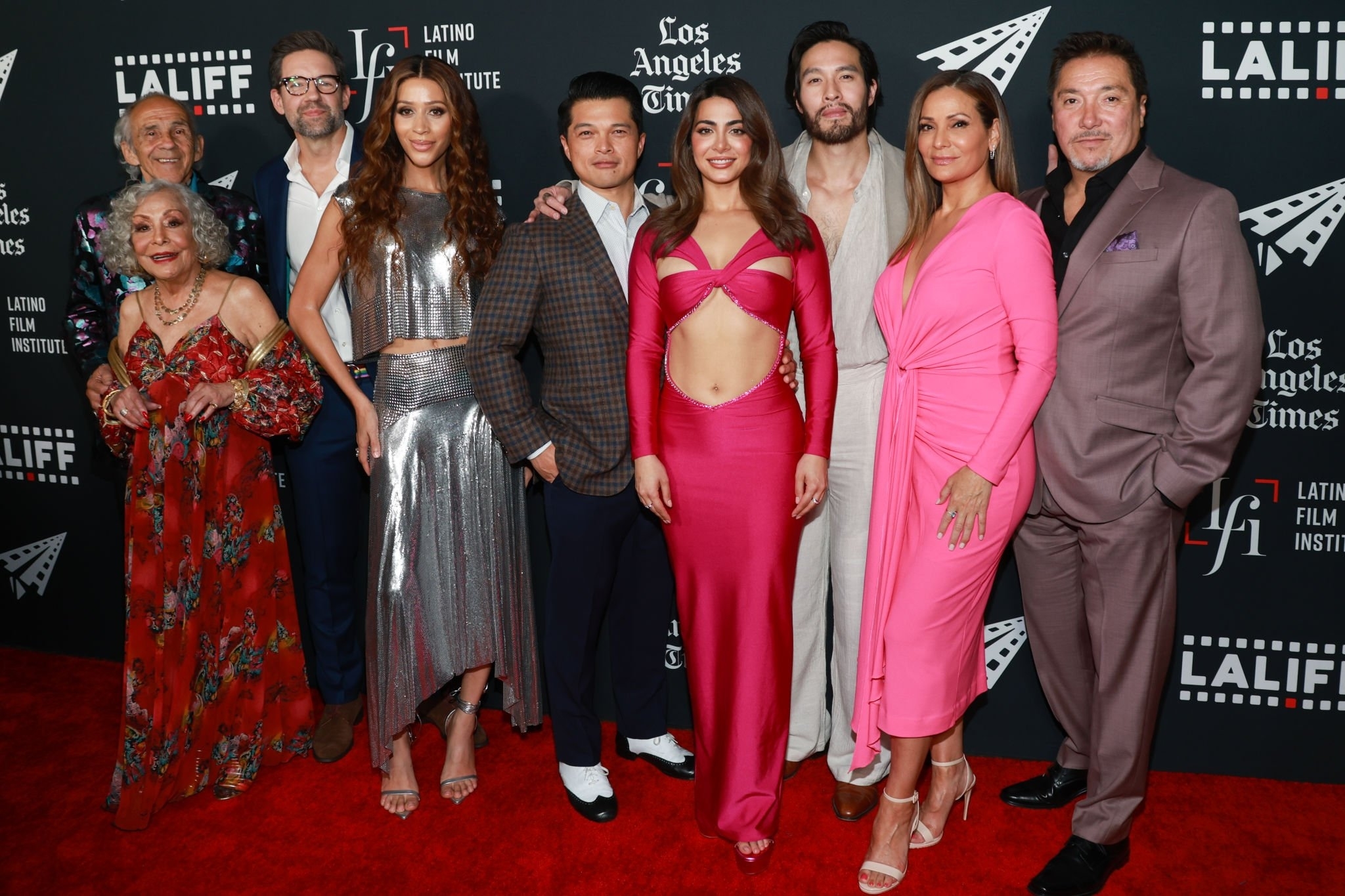 Pepe Serna, Renee Victor, Todd Grinnell, Isis King, Vincent Rodriguez III, Emeraude Toubia, Desmond Chiam, Constance Marie and Benito Martinez at the season 2 special screening of "With Love" held at the 2023 Los Angeles Latino International Film Festival at TCL Chinese Theatre IMAX on June 1, 2023 in Los Angeles, California. 