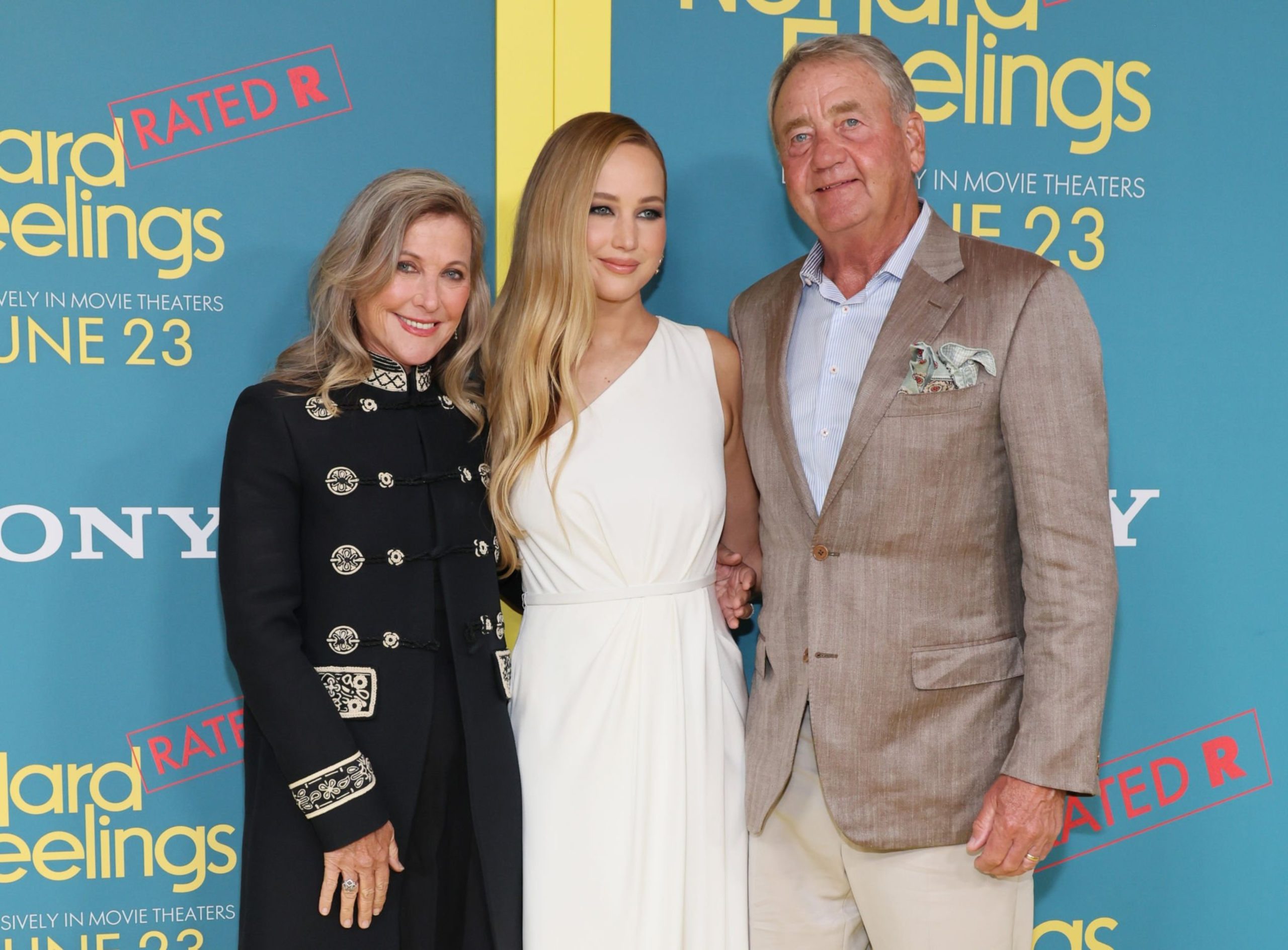 Jennifer Lawrence, her mother Karen Lawrence, and her father Gary Lawrence