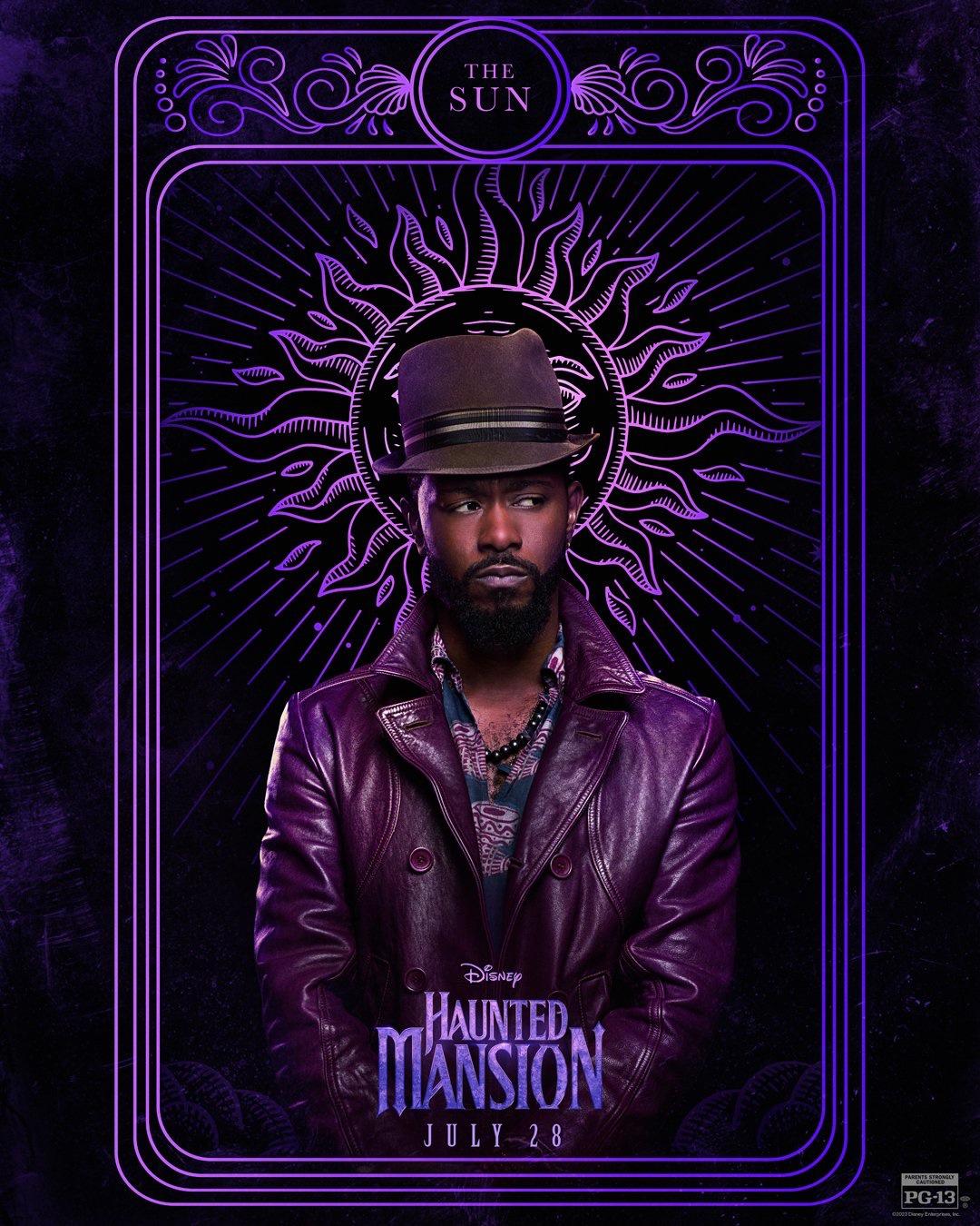 LaKeith Stanfield as Ben, The Sun, in Haunted Mansion (2023).