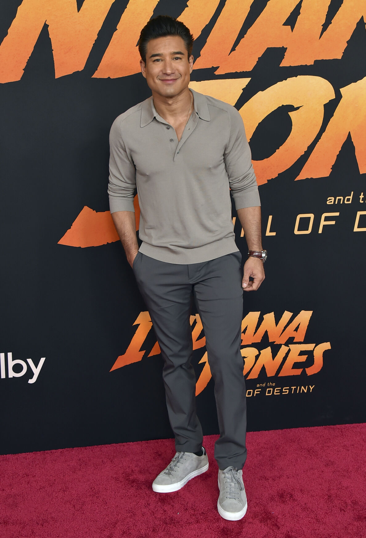 Mario Lopez arrives at the premiere of "Indiana Jones and the Dial of Destiny," Wednesday, June 14, 2023, at El Capitan Theatre in Los Angeles.