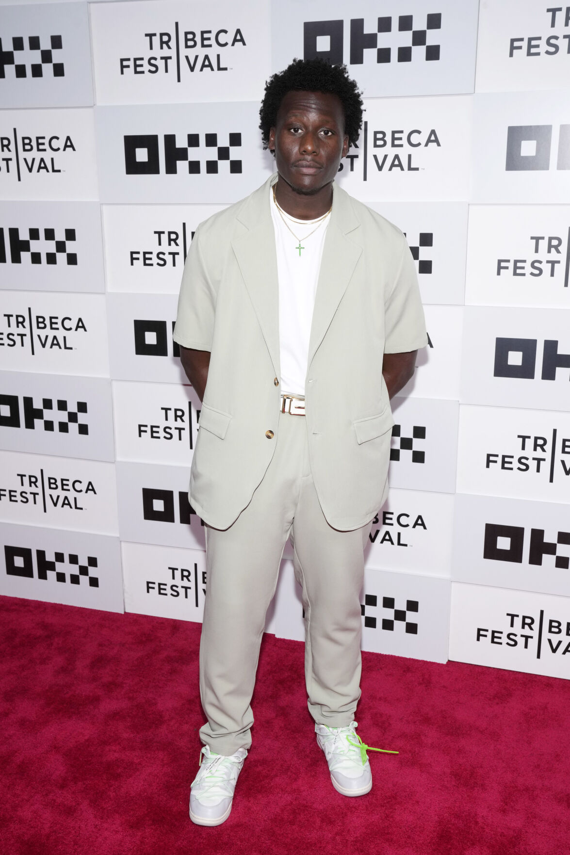 Okea Eme-Akwari attends the premiere of "The Walking Dead: Dead City" at the BMCC Tribeca Performing Arts Center during the Tribeca Festival on Tuesday, June 13, 2023, in New York.