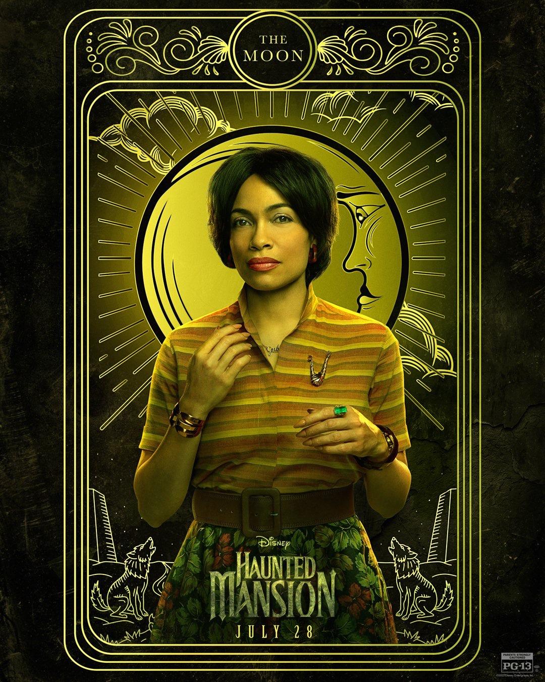 Rosario Dawson as Gabbie, The Moon,in Haunted Mansion (2023).