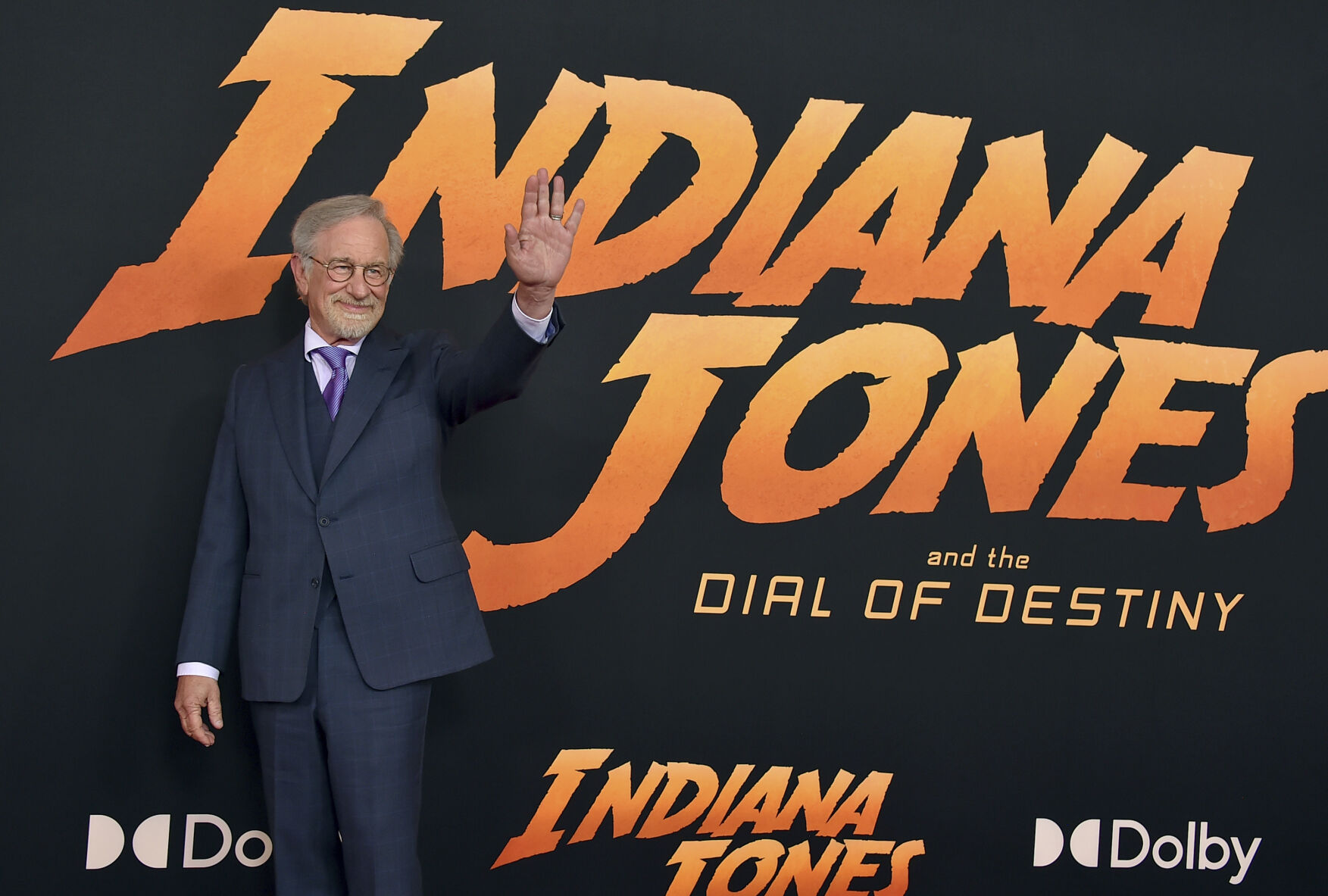 Steven Spielberg arrives at the premiere of "Indiana Jones and the Dial of Destiny," Wednesday, June 14, 2023, at El Capitan Theatre in Los Angeles.