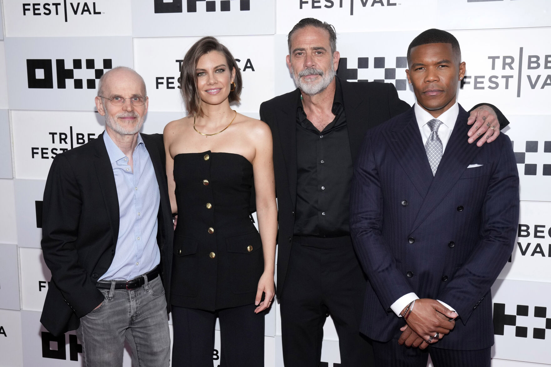 Zeljko Ivanek, from left, Lauren Cohan, Jeffrey Dean Morgan and Gaius Charles attend the premiere of "The Walking Dead: Dead City" at the BMCC Tribeca Performing Arts Center during the Tribeca Festival on Tuesday, June 13, 2023, in New York.