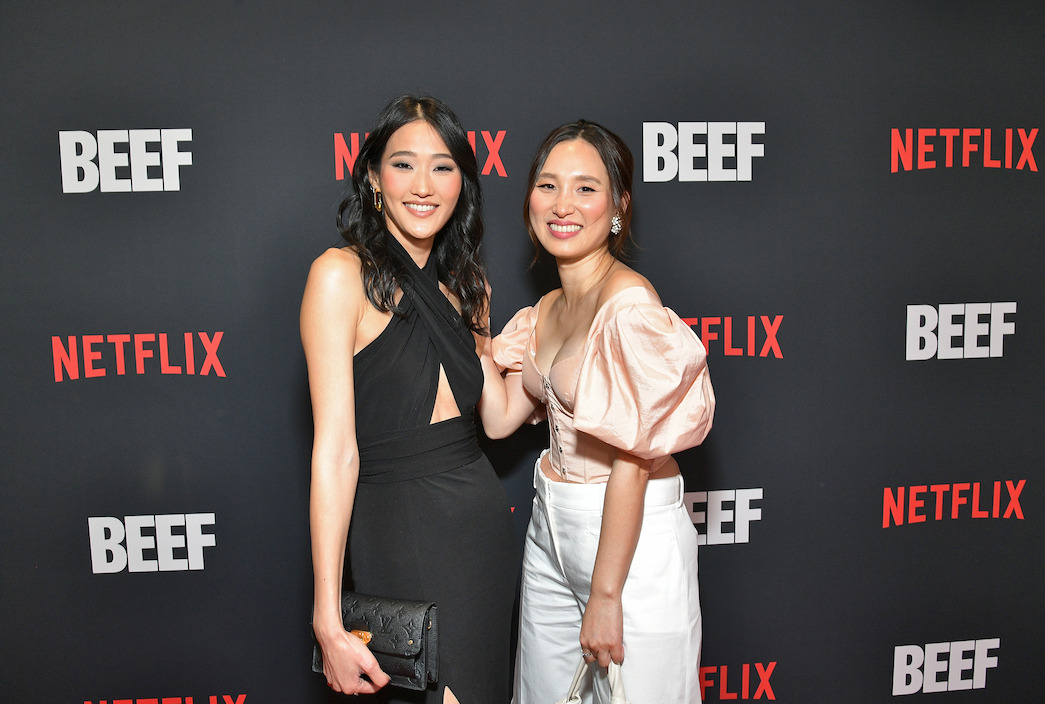 Andie Ju and Alyssa Kim at the Los Angeles Premiere of Netflix's "BEEF" on March 30, 2023 in Hollywood, California.