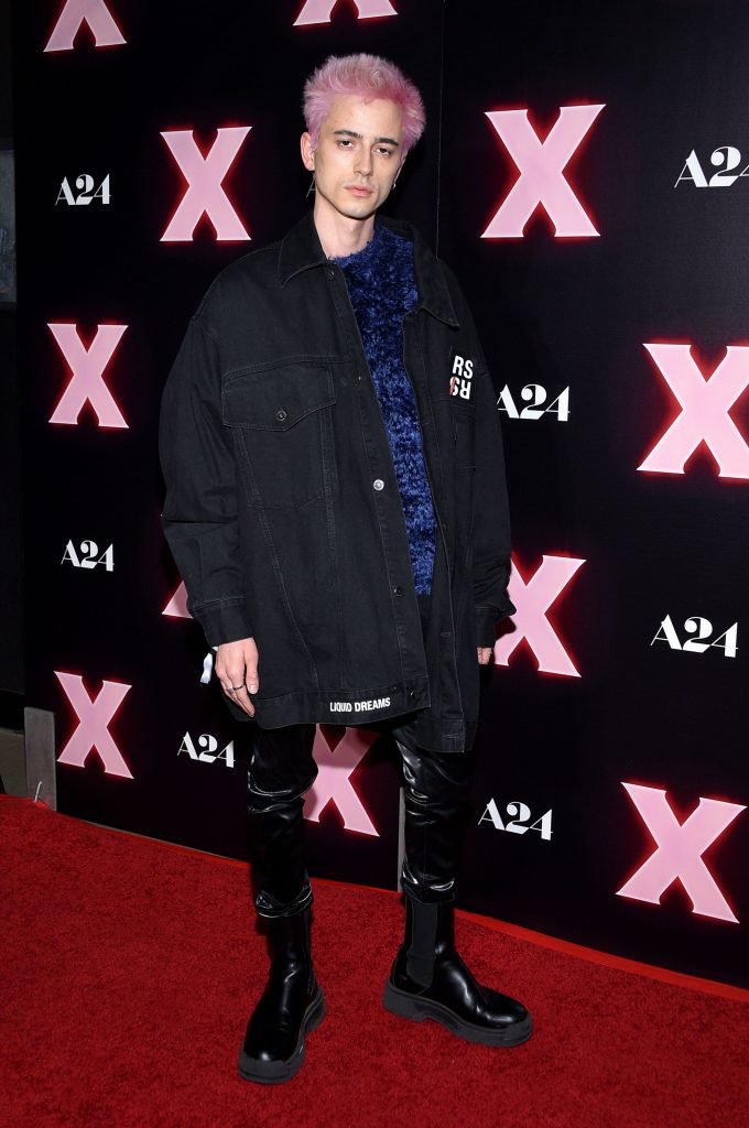 Lucas Machado at photo call for the Los Angeles premiere of A24's "X" on March 15, 2022 in Los Angeles, California.