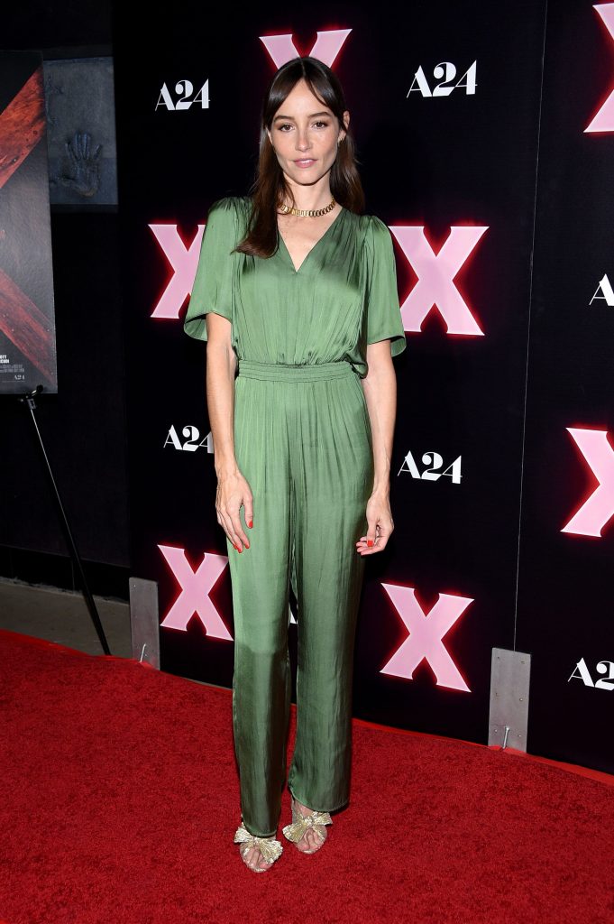 Jocelin Donahue at photo call for the Los Angeles premiere of A24's "X" on March 15, 2022 in Los Angeles, California.