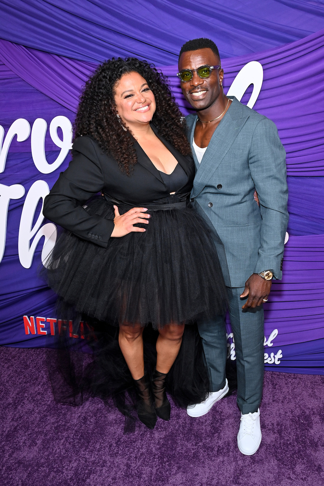 Michelle Buteau and Taylor Selé at the Netflix's "Survival Of The Thickest" New York Premiere on July 11, 2023 in New York City.