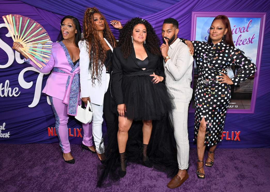 Peppermint, Tasha Smith, Michelle Buteau, Tone Bell and Garcelle Beauvais at the Netflix's "Survival Of The Thickest" New York Premiere on July 11, 2023 in New York City.