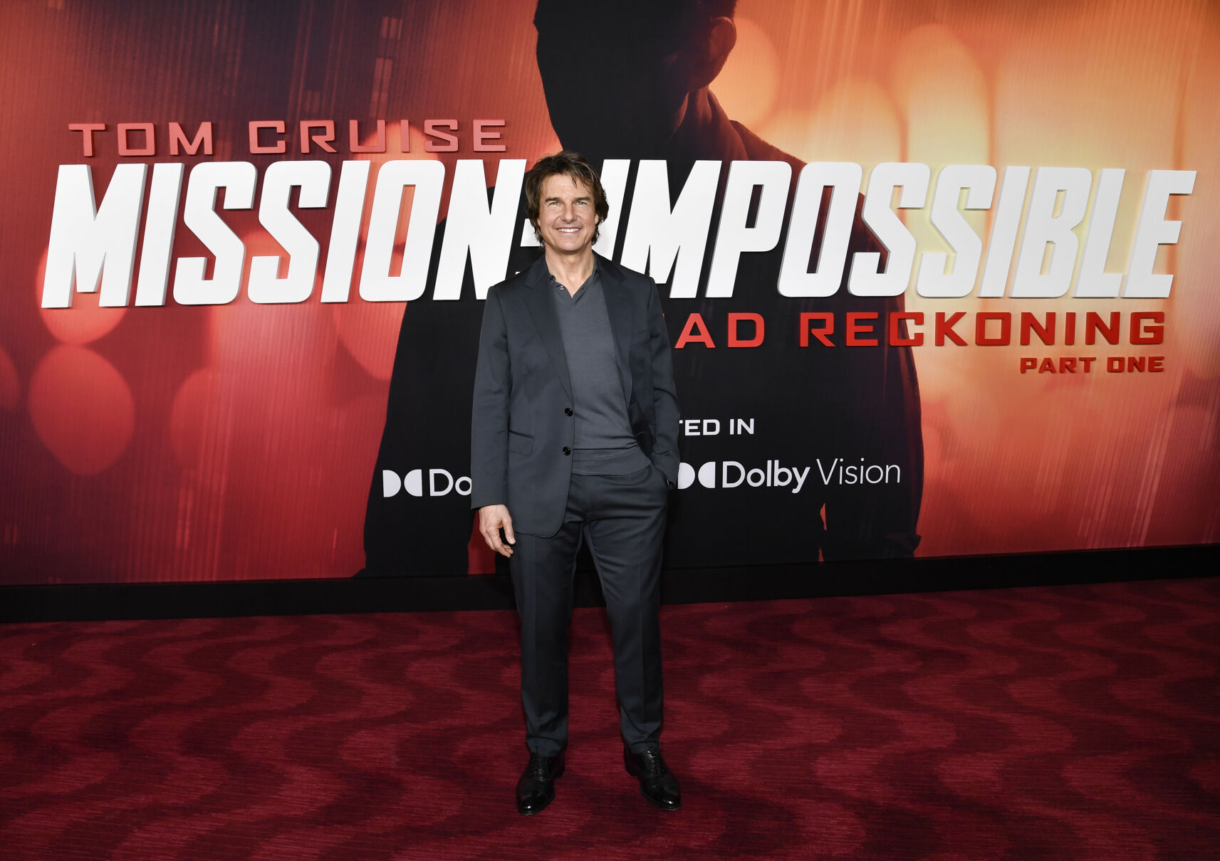 Tom Cruise at the US Premiere of Mission Impossible - Dead Reckoning Part One presented by Paramount Pictures and Skydance on July 10, 2023, in New York, New York.