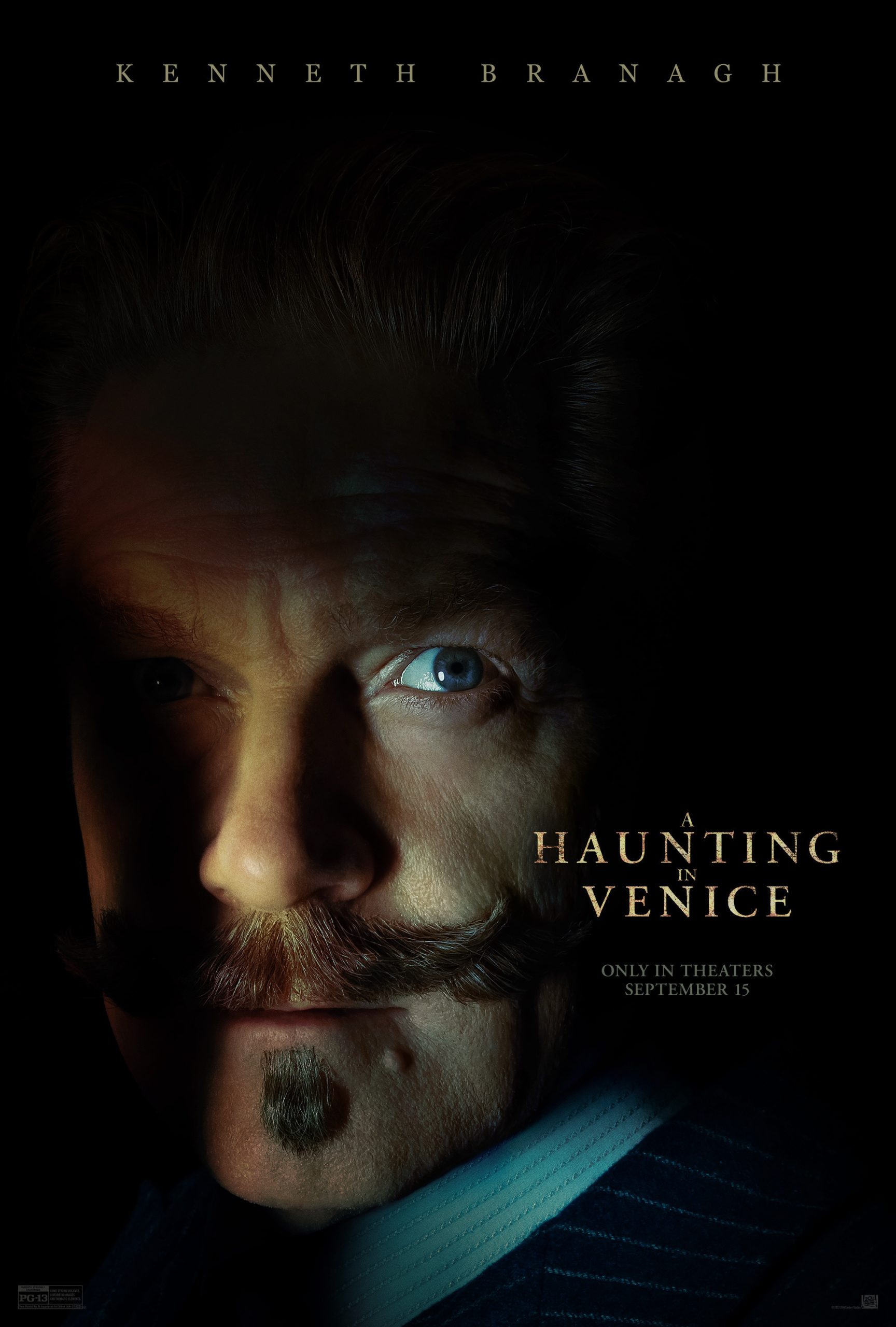 Kenneth Branagh as Hercule Poirot in A Haunting in Venice.