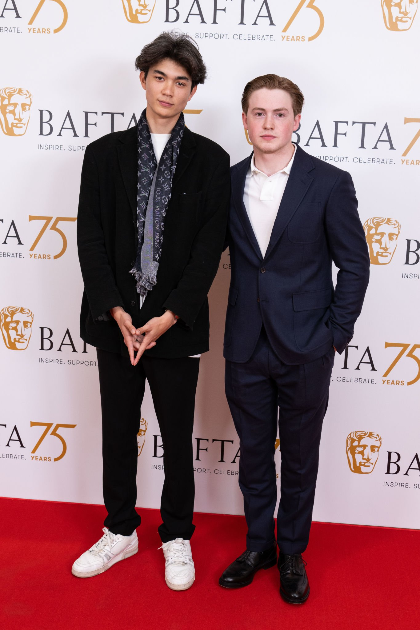 Will Gao and Kit Connor at the BAFTA 195 Piccadilly reopening celebration on May 18, 2022 in London, England.
